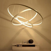 Modern Luxury Gold 3 Ring LED Pendant Light - Northern Interiors
